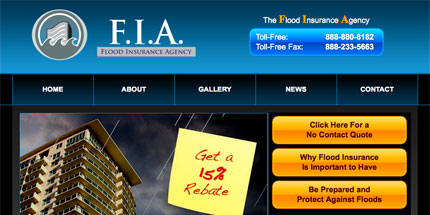 F.I.A. Flood Insurance Agency Website Design