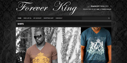 Forever King Fashion Online Shopping Cart Website Development