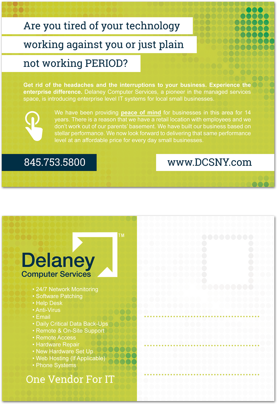 DCS - Printing postcard design Florida